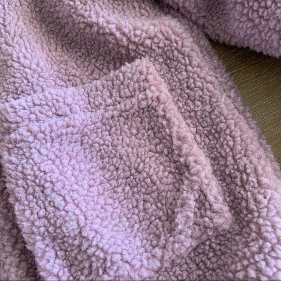 Anthropologie Elodie Pink Sherpa Jacket Small - Picture 8 of 8